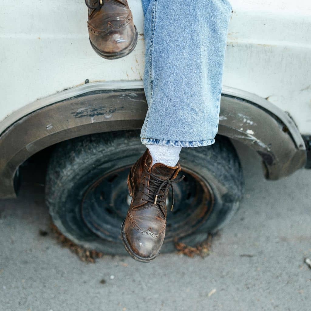 Flat Tire on the Road